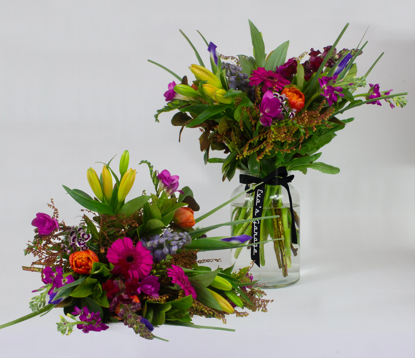 Large bright flower bouquet with seasonal mixed blooms, free delivery Wellington