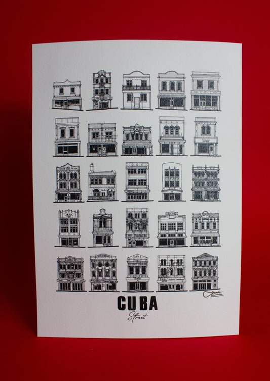 Josh Draws Houses Print - Cuba Street