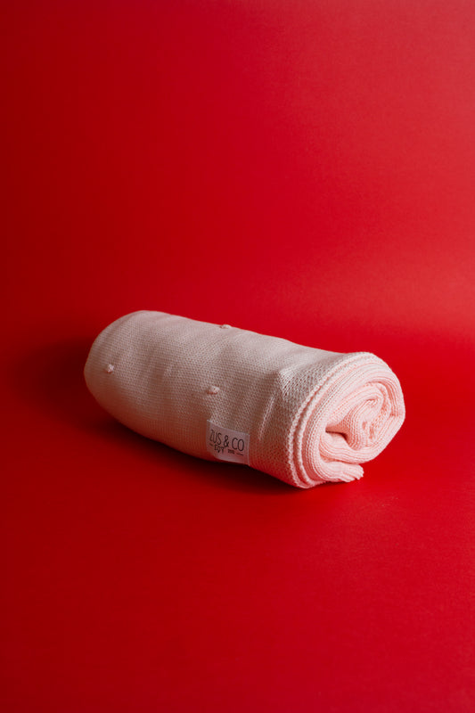 Zus and Co - Knit Blanket, Summer Pink