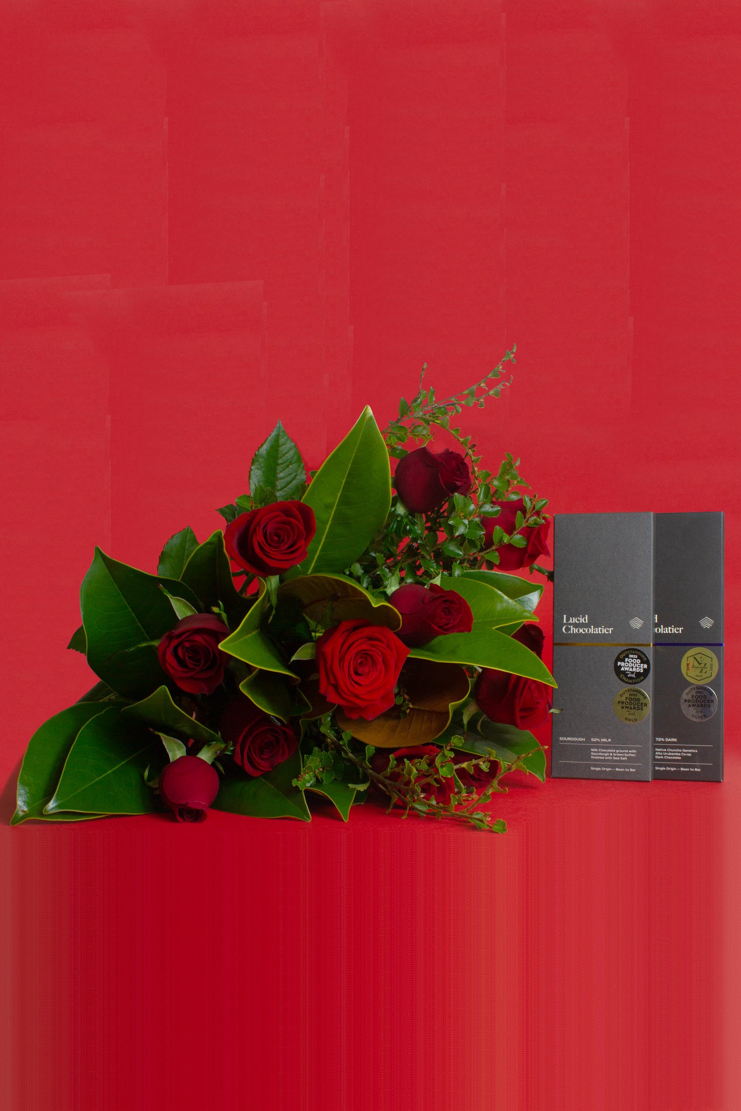 Roses and chocolate gift bundle