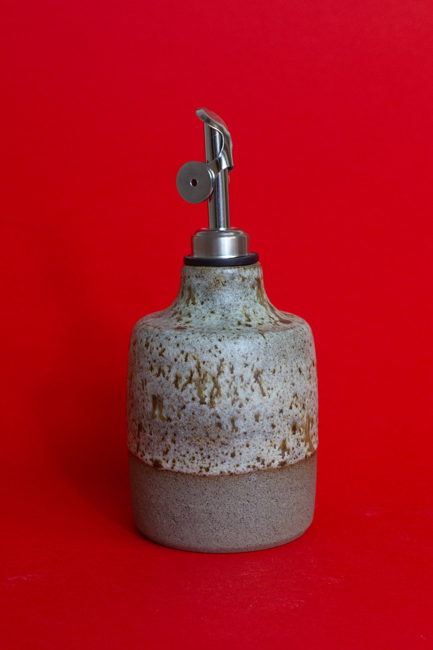 Saturday Ceramics - Rusted Cream Oil Bottle