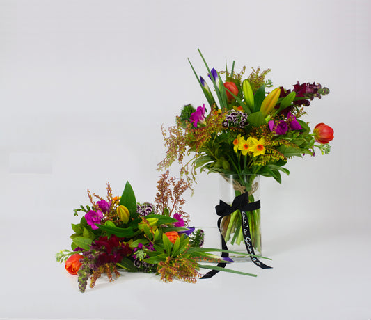 Medium bright flower bouquet, perfect for birthdays, sympathy or get well soon