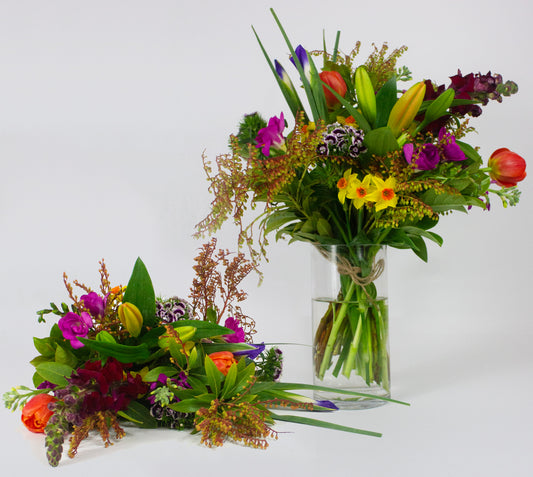 Medium bright flower bouquet, perfect for birthdays, sympathy or get well soon
