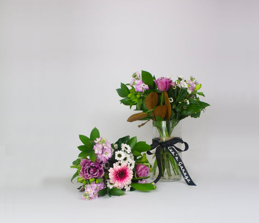 Petite Pastel Bouquet with pink and lavender tones